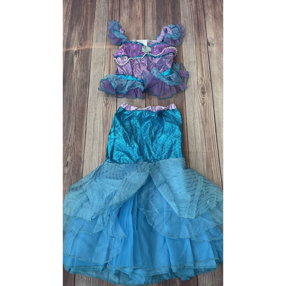 Teetot Co Mermaid Halloween Costume Glitter Sequin Sparkle Girl 5-6 Youth Child